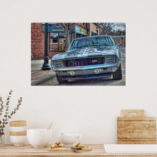 1969 Chevy Camaro Z/28 in HDR. Poster (Keuken)