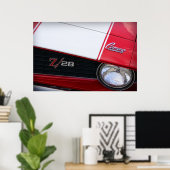 1969 Chevy Camaro Z/28 Red Poster (Thuiskantoor)