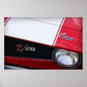 1969 Chevy Camaro Z/28 Red Poster