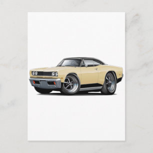 1969 Coronet RT Tan-Black Briefkaart