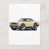 1969 Coronet RT Tan-Black Briefkaart (Voorkant)