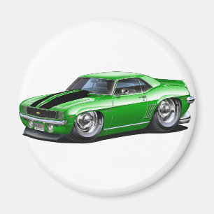 1969 de Auto van de groen-Zwarte Camaro Magneet
