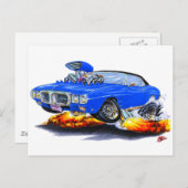 1969 de Bovenkant van de blauw-Zwarte Firebird Briefkaart (Voorkant / Achterkant)