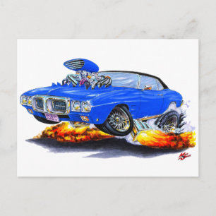 1969 de Bovenkant van de blauw-Zwarte Firebird Briefkaart