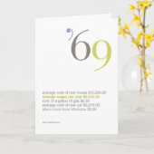 1969 de Feiten van de Pret van de Verjaardag Kaart (Gele Bloem)