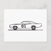 1969 Dodge Charger General Lee Briefkaart (Voorkant)
