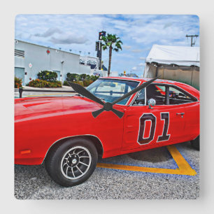 1969 Dodge Charger General Lee Photo Clock Vierkante Klok