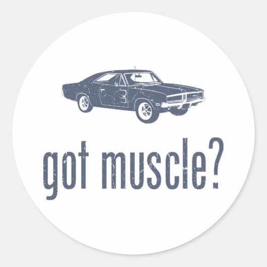1969 Dodge Charger R/T SE Ronde Sticker (Voorkant)