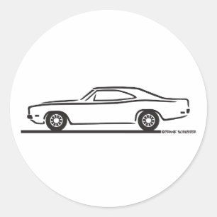 1969 Dodge-lader Ronde Sticker