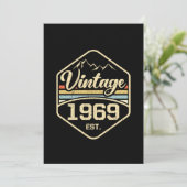  1969 Est 52nd Birthday Gift Kaart (Staand voorkant)