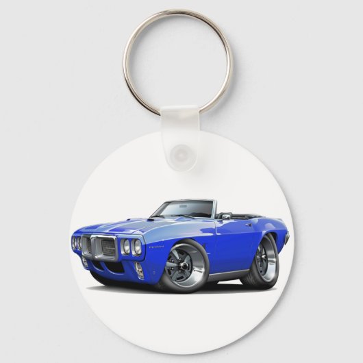 1969 Firebird Blauwe Cabriolet Sleutelhanger (Voorkant)