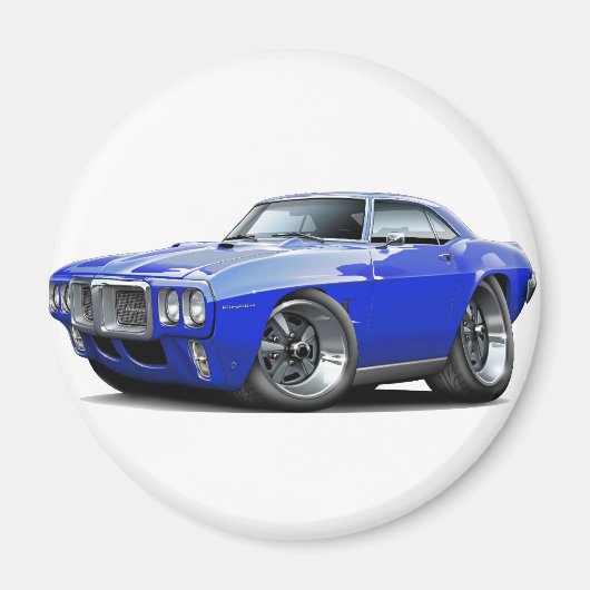 1969 Firebird Blue Car Magneet (Voorkant)