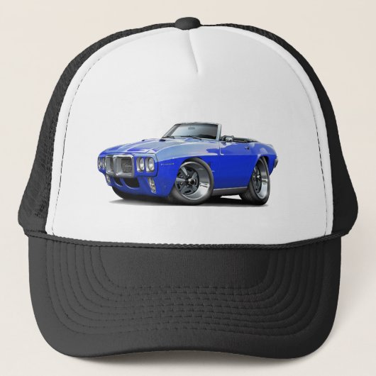 1969 Firebird Blue Convertible Trucker Pet (Voorkant)