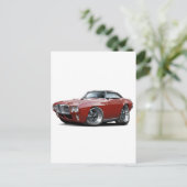 1969 Firebird Maroon-Black Top Car Briefkaart (Staand voorkant)