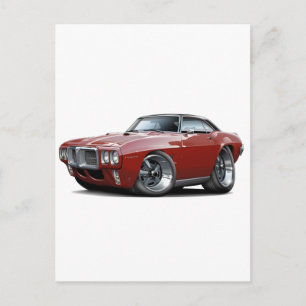 1969 Firebird Maroon-Black Top Car Briefkaart