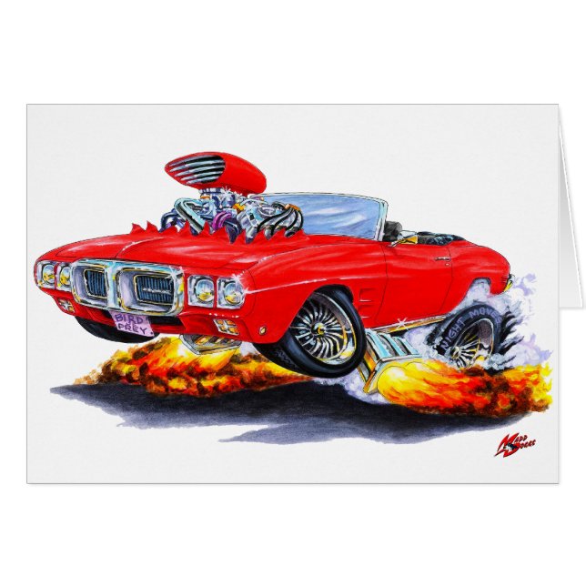 1969 Firebird Red Convertible (Voorkant Horizontaal)