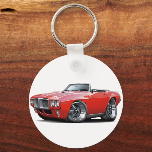 1969 Firebird Red Convertible Sleutelhanger (Voorkant)