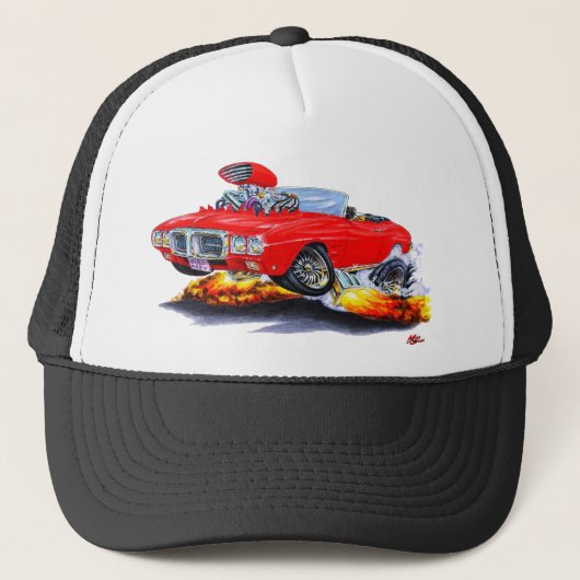 1969 Firebird Red Convertible Trucker Pet (Voorkant)