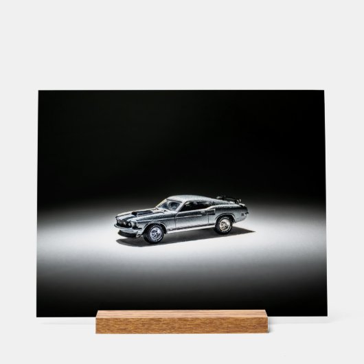 1969 Ford Mustang Mach1 Die-Cast Acryl Bord (Voorkant)