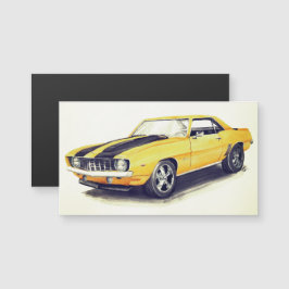 1969 Gele Camaro magneet