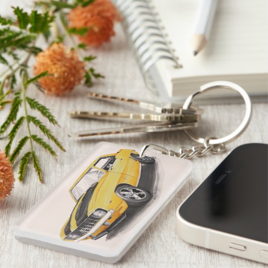 1969 Gele Camaro Sleutelhanger (Voorkant Rechts)