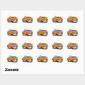 1969 GTO Oranje auto Ronde Sticker (Vel)