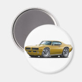 1969 GTO rechter gouden verborgen koplamp auto Magneet (Voorkant / Achterkant)