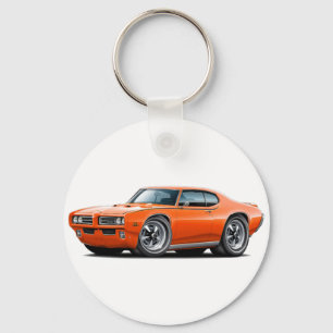 1969 GTO rechter Oranje auto Sleutelhanger