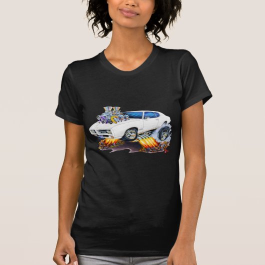 1969 GTO witte auto T-shirt (Voorkant)