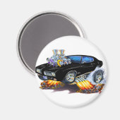 1969 GTO zwarte auto Magneet (Voorkant / Achterkant)