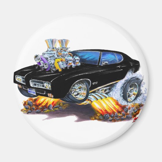 1969 GTO zwarte auto Magneet (Voorkant)