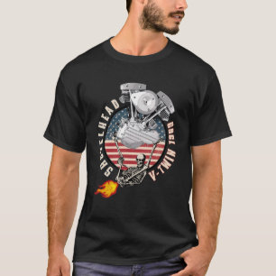 1969 HD Shovelhead VTwin Flame Scheten Motorcycle T-shirt
