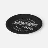 1969 Hoogwaardige levensdagen Papieren Bordje (Gekanteld)