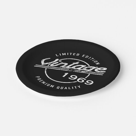 1969 Hoogwaardige levensdagen Papieren Bordje (Gekanteld)