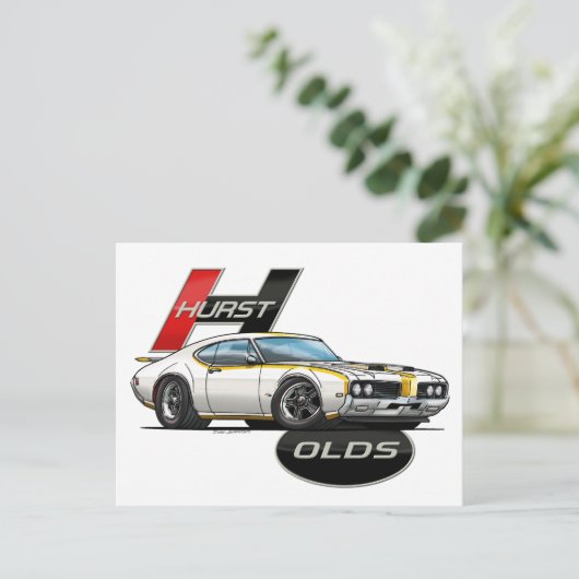 1969 Hurst Olds Cutlass Briefkaart (Staand voorkant)