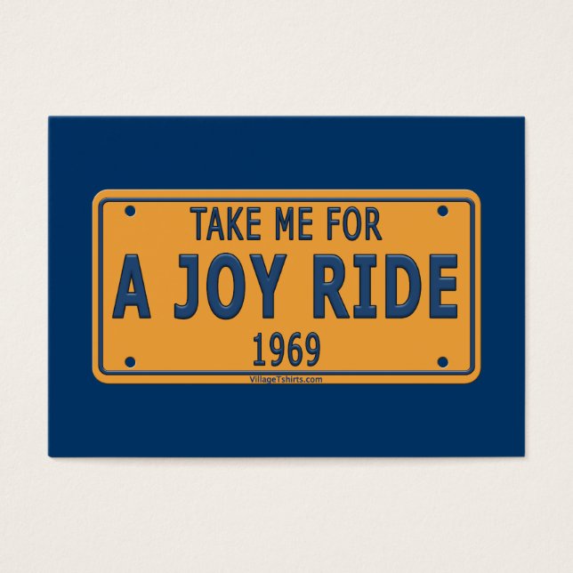 1969 Joy Ride Auto Visitekaartjes (Voorkant)