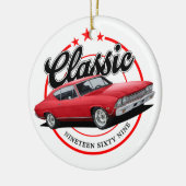1969 Klassieke auto Keramisch Ornament (Links)