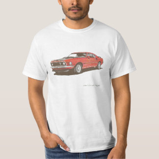 1969 Mach I Mustang die in stippen tekent!!! T-shirt