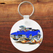 1969 Olds Cutlass Blue Convertible Sleutelhanger (Voorkant)