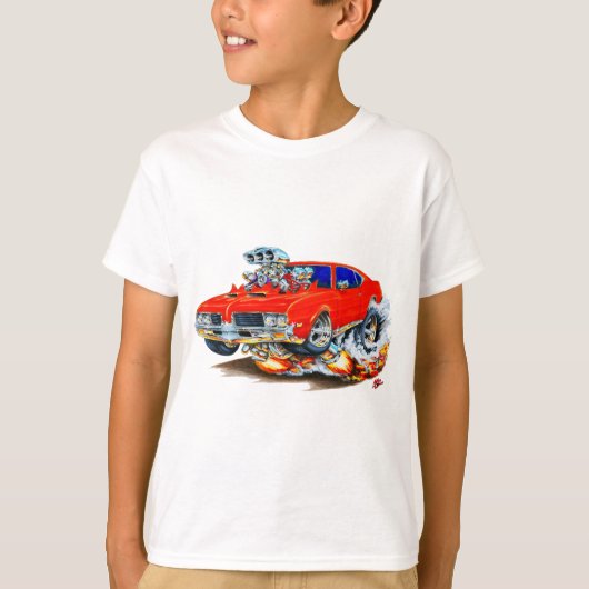 1969 Olds Cutlass Red Car T-shirt (Voorkant)