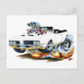 1969 Olds Cutlass White Convertible Briefkaart (Voorkant)