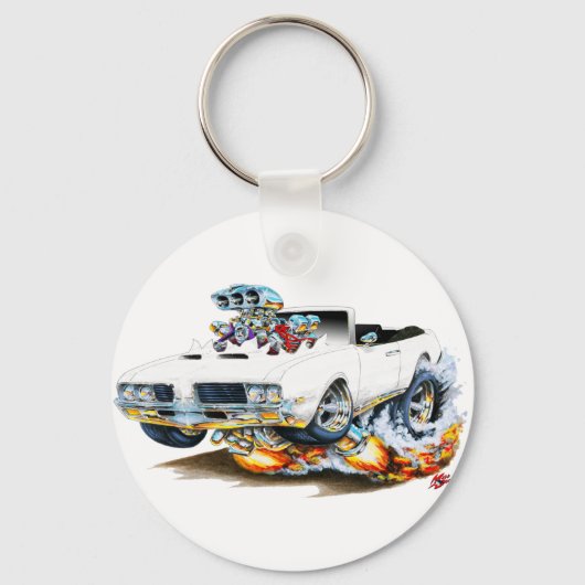 1969 Olds Cutlass White Convertible Sleutelhanger (Voorkant)
