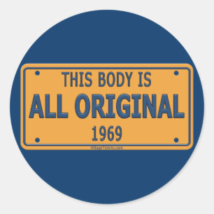 1969 Originele Auto Lichaam Ronde Sticker