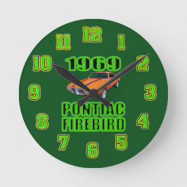 1969 Pontiac Fire Bird Clock. Ronde Klok