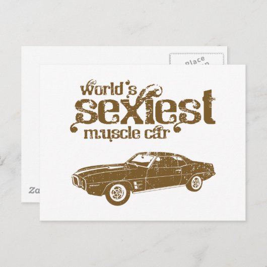 1969 Pontiac Firebird Briefkaart (Voorkant / Achterkant)