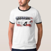 1969 Pontiac Firebird over USA flag T-shirt (Voorkant)
