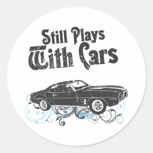 1969 Pontiac Firebird Ronde Sticker (Voorkant)