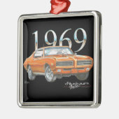 1969 Pontiac GTO rechter-kerstversiering Metalen Ornament (Links)