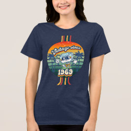  1969 Retro 56e verjaardag K7 Tri-Blend Shirt