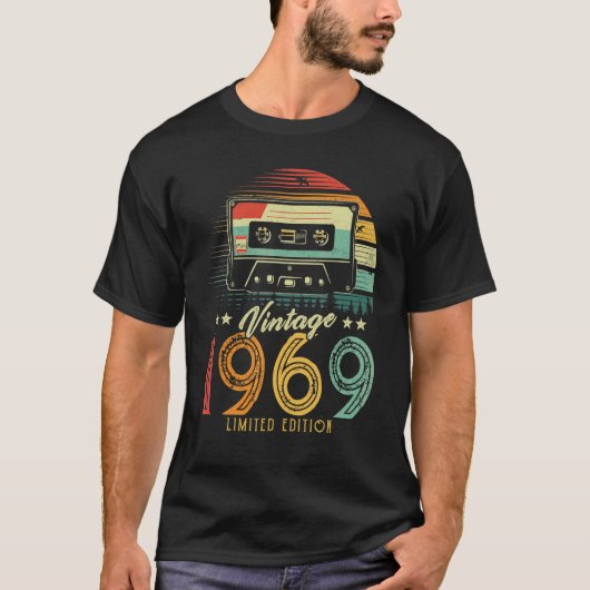 1969 Retro Cassette 1969 53e verjaardag 53 T-shirt (Voorkant)